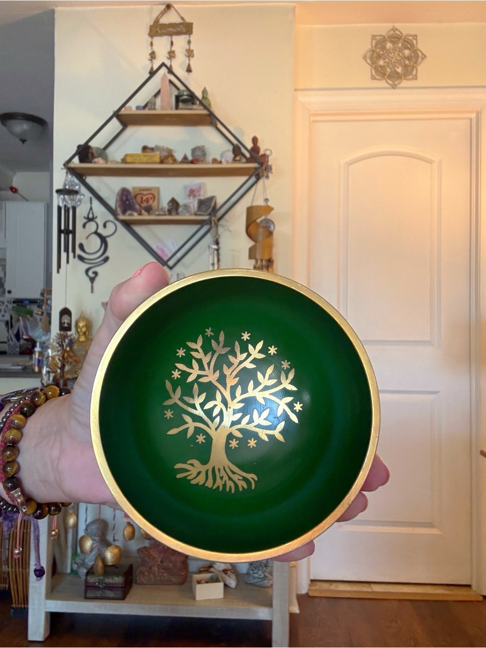 Tree of life singing bowl with mallet